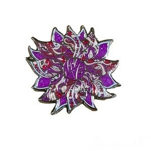Danny Steinman Limited Edition Pinwheel Pin Silver Begonias 27/125